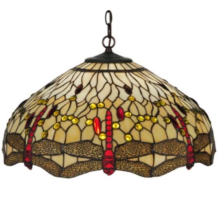 Meyda Tiffany Tiffany 3 Light 22" Wide Pendant Mahogany Bronze
