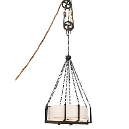 Meyda Tiffany 6 Light 36" Wide Suspension Pendant Wrought Iron