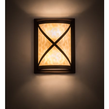 Meyda Tiffany Whitewing 2 Light 12" Tall Wall Sconce Mahogany Bronze