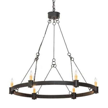 Meyda Tiffany Kenosha 6 Light 36" Wide Taper Candle Style Chandelier N/A