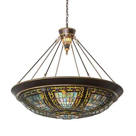 Meyda Tiffany 8 Light 45" Wide Pendant Copper Vein