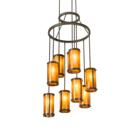 Meyda Tiffany Cartier 9 Light 30" Wide Ring Chandelier Timeless Bronze