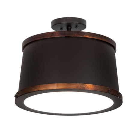 Meyda Tiffany Cilindro Reel 18" Wide LED Semi-Flush Ceiling Fixture Vintage Copper / Oil Rubbed Bronze