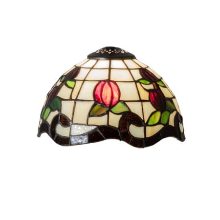 Meyda Tiffany Roseborder 5" Tall Lamp Shade Beige / Brown / Green