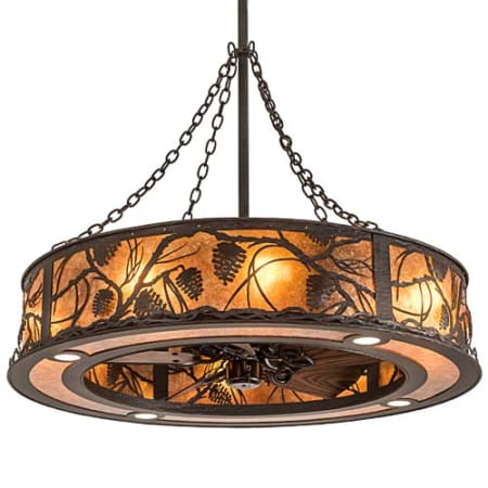 Meyda Tiffany Whispering Pines 30" 5 Blade Indoor Ceiling Fan Oil Rubbed Bronze