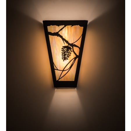 Meyda Tiffany Whispering Pines 2 Light 16" Tall Wall Sconce Timeless Bronze