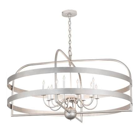 Meyda Tiffany Aldari 12 Light 48" Wide Taper Candle Style Chandelier Nickel