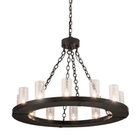 Meyda Tiffany Loxley 12 Light 36" Wide Ring Chandelier Timeless Bronze