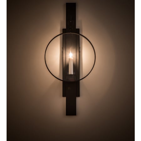 Meyda Tiffany Holmes 28" Tall Wall Sconce Wrought Iron