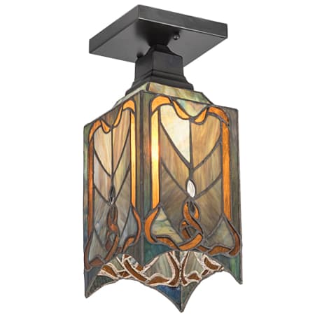 Meyda Tiffany Cottage Mission 6" Wide Semi-Flush Ceiling Fixture Craftsman Brown