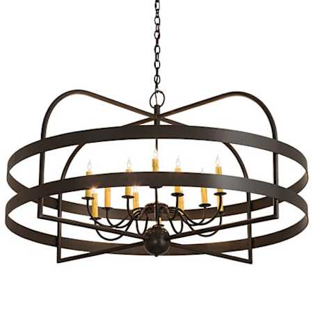 Meyda Tiffany Aldari 12 Light 48" Wide Taper Candle Style Chandelier Timeless Bronze
