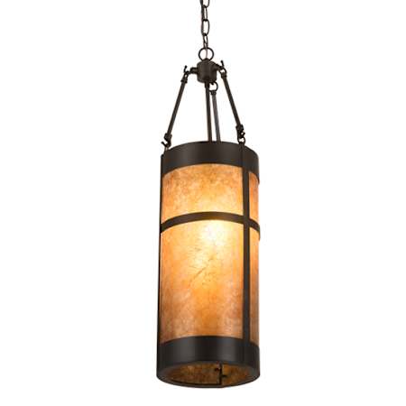 Meyda Tiffany 8" Wide Mini Pendant Craftsman Brown