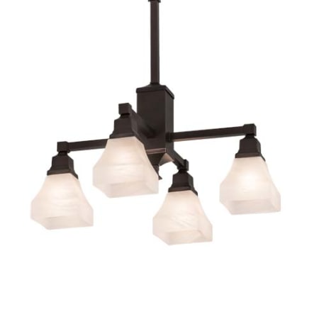 Meyda Tiffany Bungalow 4 Light 25" Wide Chandelier Mahogany Bronze