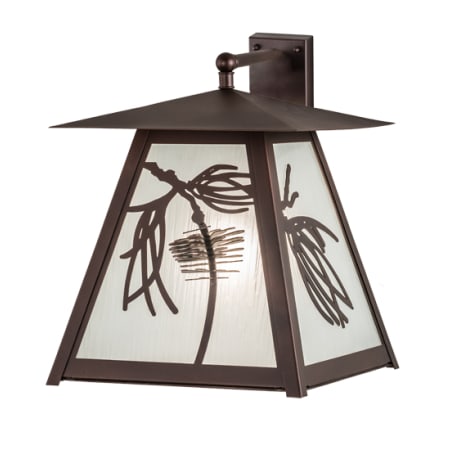 Meyda Tiffany Scotch Pine 19" Tall Wall Sconce Mahogany Bronze