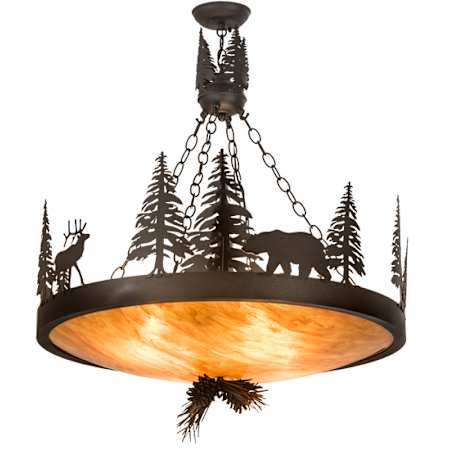 Meyda Tiffany 4 Light 30" Wide Abstract Pendant N/A