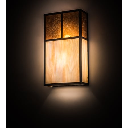 Meyda Tiffany Hyde Park 2 Light 18" Tall Wall Sconce Craftsman Brown