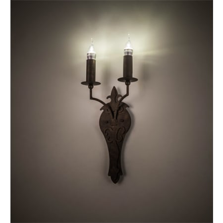 Meyda Tiffany Torsade 2 Light 20" Tall Wall Sconce Gilded Tobacco