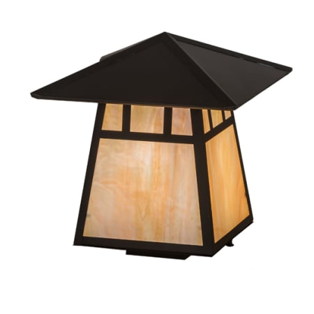 Meyda Tiffany Stillwater 13" Tall Post Cap Light Craftsman Brown