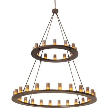 Meyda Tiffany Loxley 36 Light 72" Wide Ring Chandelier Mahogany Bronze