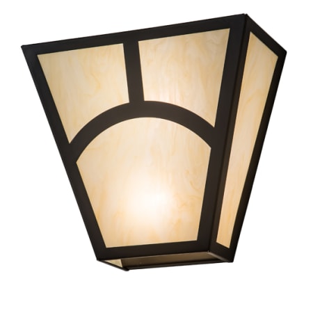 Meyda Tiffany Mission Hill 2 Light 12" Tall Wall Sconce Oil Rubbed Bronze