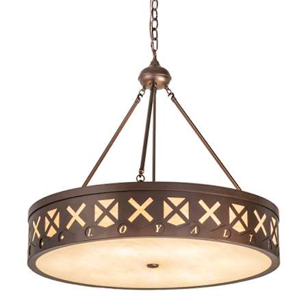 Meyda Tiffany 6 Light 30" Wide Pendant Mahogany Bronze