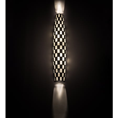 Meyda Tiffany Checkers 2 Light 36" Tall Wall Sconce Black
