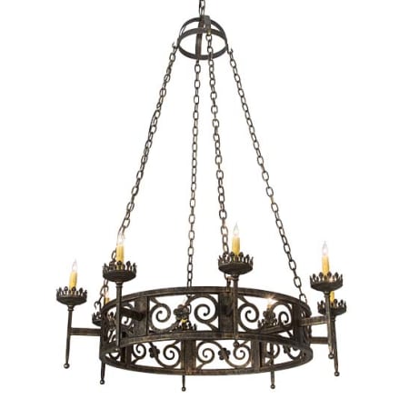 Meyda Tiffany Majella 8 Light 42" Wide Taper Candle Style Chandelier French Bronzed