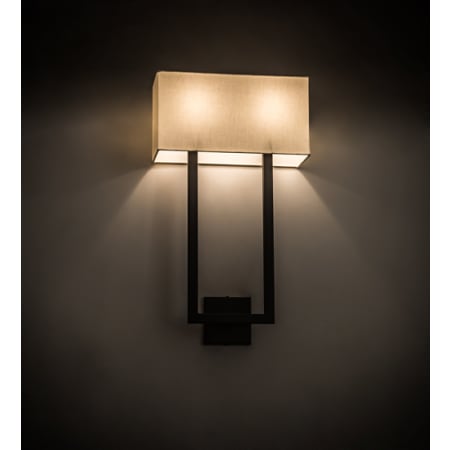 Meyda Tiffany Quadrato 2 Light 28" Tall Wall Sconce Oil Rubbed Bronze