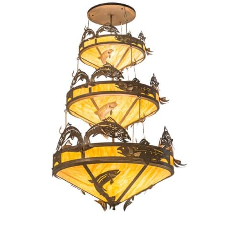 Meyda Tiffany Catch of the Day 18 Light 58" Wide Chandelier Antique Copper