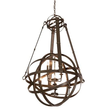 Meyda Tiffany Gimbal Grinado 8 Light 36" Wide Taper Candle Style Chandelier Timeless Bronze