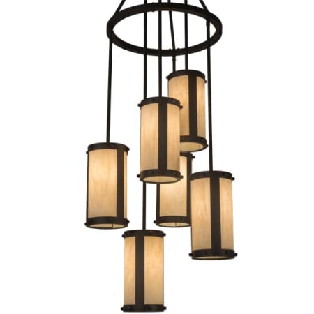 Meyda Tiffany Cartier 6 Light 24" Wide Ring Chandelier Wrought Iron