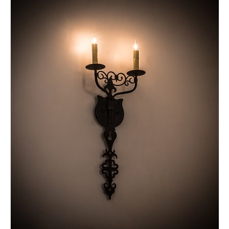 Meyda Tiffany Merano 2 Light 26" Tall Wall Sconce Antique Iron Gate