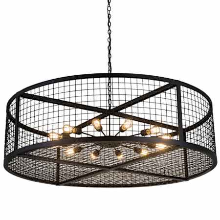 Meyda Tiffany 12 Light 60" Wide Cage Pendant N/A