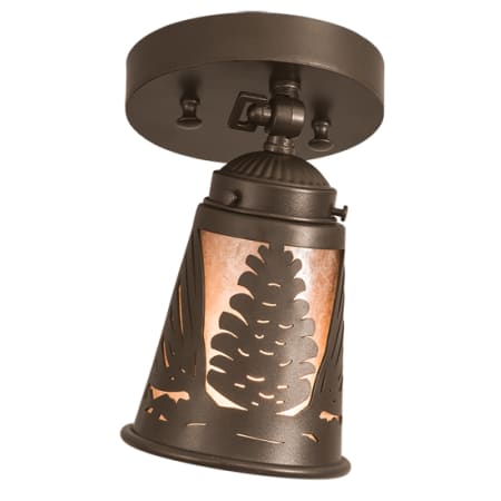 Meyda Tiffany Pinecone 5" Wide Semi-Flush Ceiling Fixture Bronze