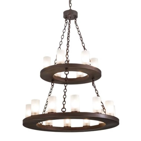 Meyda Tiffany Loxley 18 Light 36" Wide Ring Chandelier Mahogany Bronze