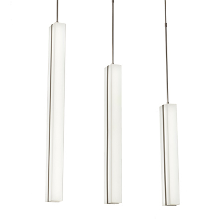 Meyda Tiffany 3 Light 51" Wide Linear Pendant Nickel