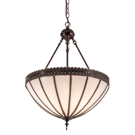 Meyda Tiffany 3 Light 21" Wide Pendant Craftsman Brown