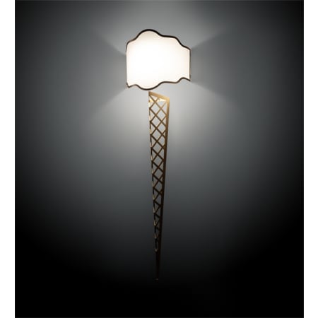 Meyda Tiffany Custard and Cone 62" Tall Wall Sconce Gold Metallic