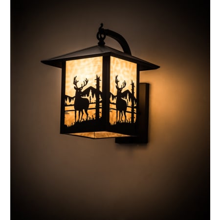 Meyda Tiffany Seneca Deer Creek 16" Tall Hand Crafted Wall Sconce Craftsman Brown