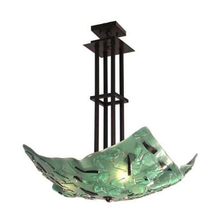 Meyda Tiffany Metro Fusion 3 Light 28" Wide Pendant Timeless Bronze