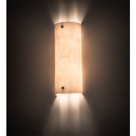 Meyda Tiffany Metro Fusion 2 Light 18" Tall Wall Sconce with Shade Oil Rubbed Bronze