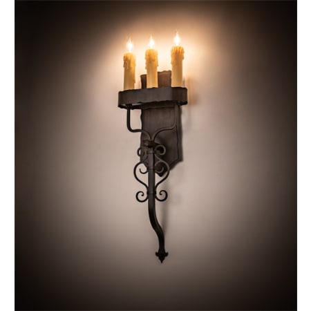 Meyda Tiffany Ahriman 3 Light 29" Tall Wall Sconce Classic Rust