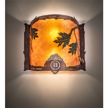 Meyda Tiffany Boulders 2 Light 15" Tall Wall Sconce New Copper Vein