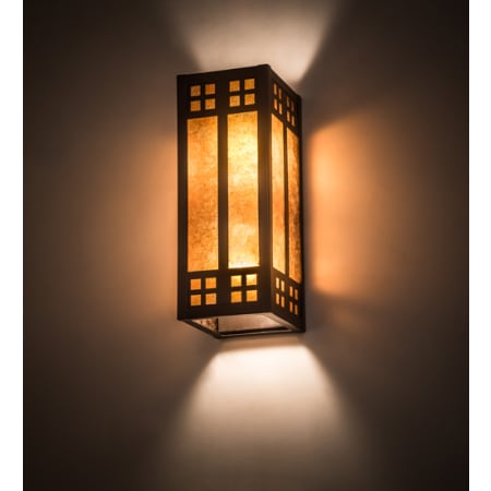 Meyda Tiffany Prairie Loft 2 Light 12" Tall Wall Sconce Craftsman Brown