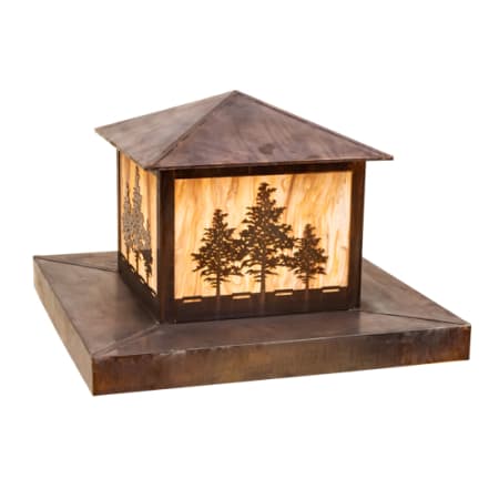 Meyda Tiffany Tamarack 2 Light 24" Tall Post Light Vintage Copper
