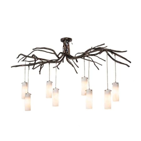Meyda Tiffany Long Winter Solstice 8 Light 70" Wide Linear Chandelier Antique Copper