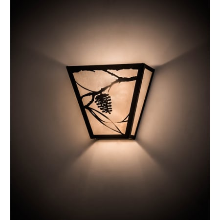 Meyda Tiffany Whispering Pines 2 Light 12" Tall Wall Sconce with Shade Antique Copper