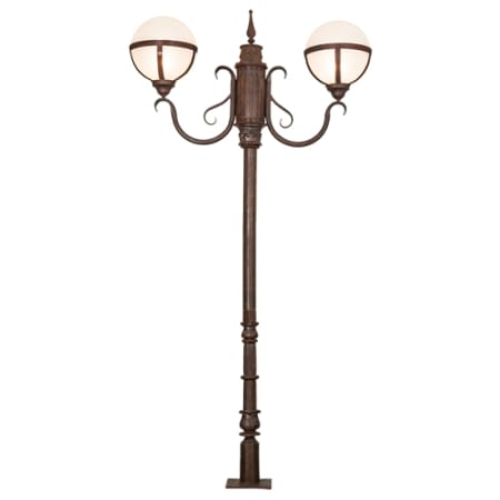 Meyda Tiffany Bola 2 Light 84" Tall Post Light Rust