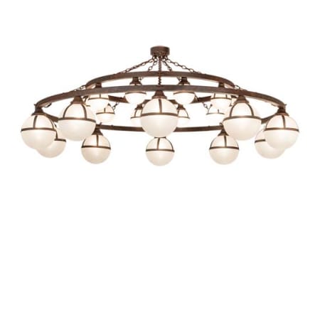Meyda Tiffany Bola 20 Light 84" Wide Ring Chandelier Rust