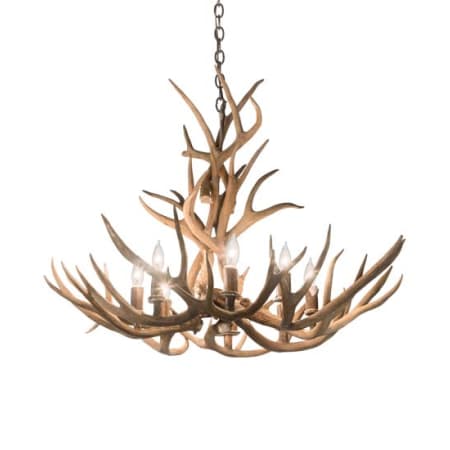 Meyda Tiffany Antlers 8 Light 32" Wide Antler Candle Style Chandelier Antique Copper